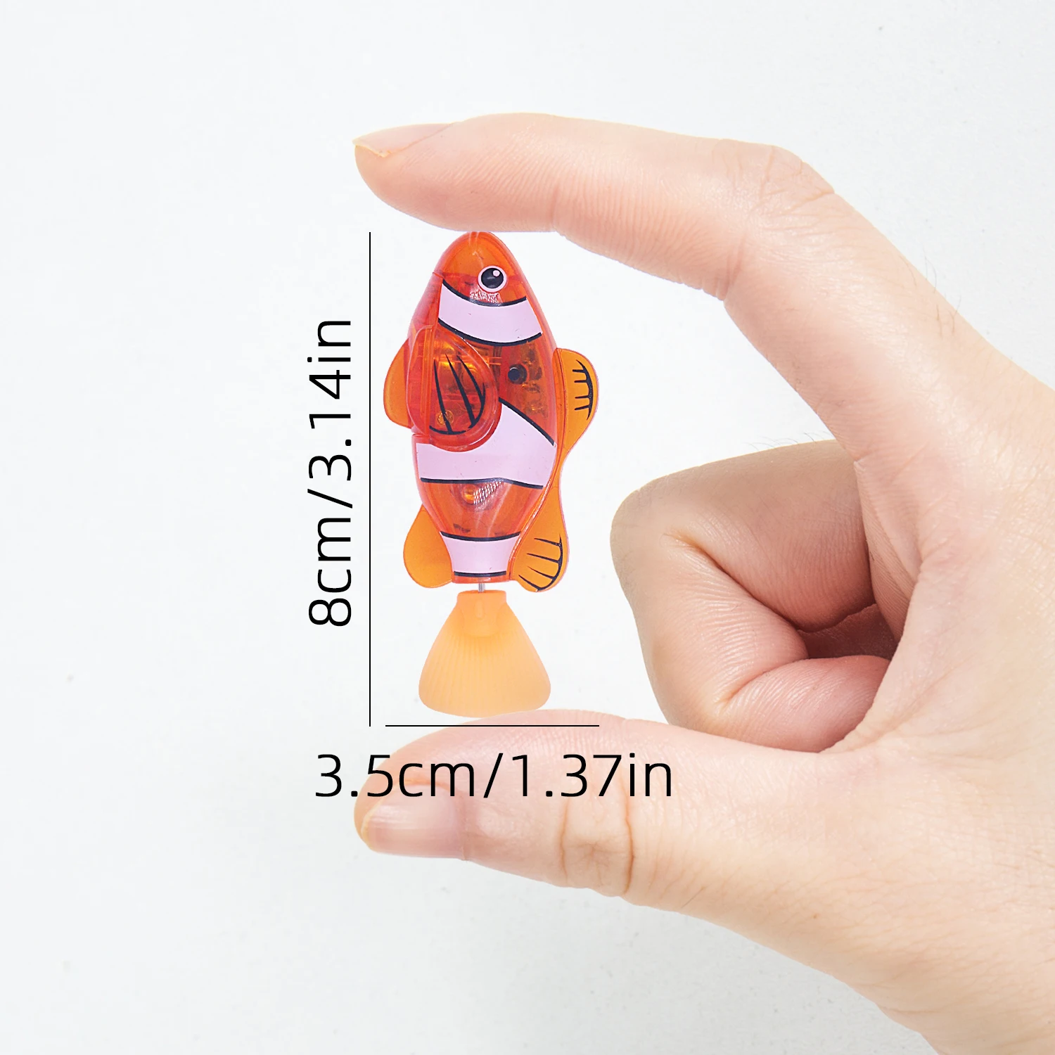 Interaktywny robot rybka zabawki dla kota/psa, aktywowane pływanie w wodzie ze światłem LED, wanna do pływania plastikowa zabawka w kształcie rybki prezent