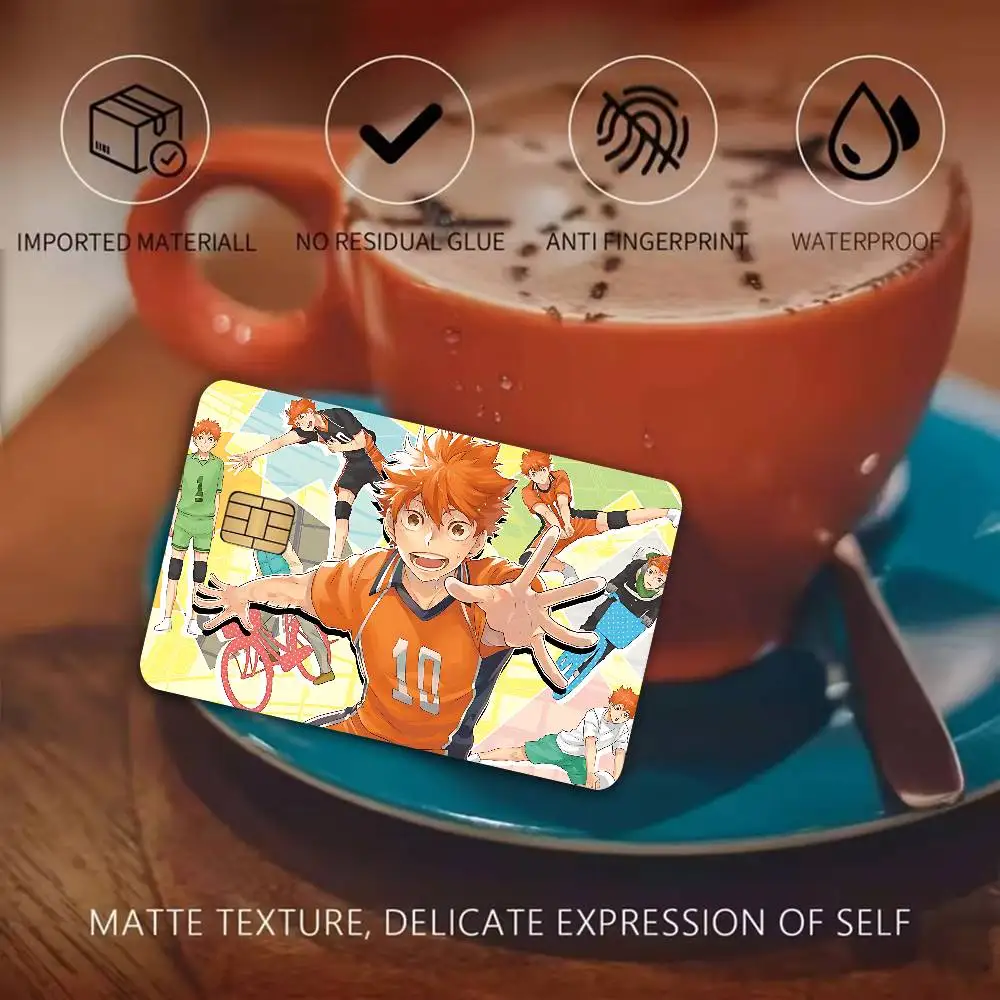 Japanese Anime Haikyuu Anmie Sticker Film Skin Cover For Credit Card Debit Bank Card Front