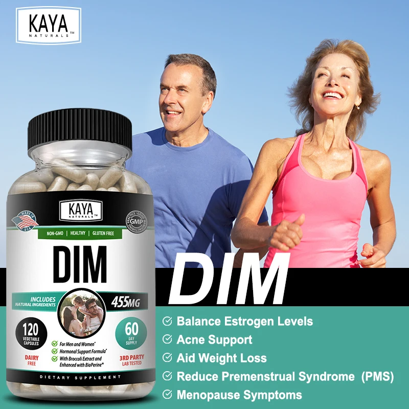 Diindolylmethane Dim Supplement - 455mg DIM Men\'s and Women\'s Bioregulatory Balance Supplement, Menopause and Metabolism Support