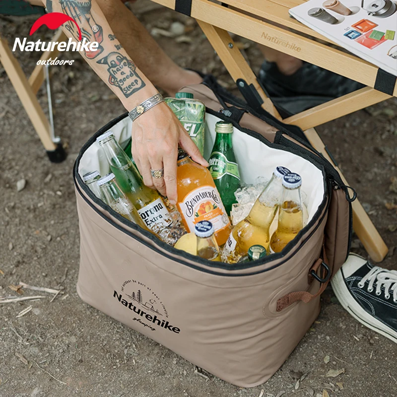 Naturehike 12L 20L Outdoor Ice Pack Large Capacity Insulated Box Camping Portable Picnic Cool Bag Stall Commercial Refrigerator