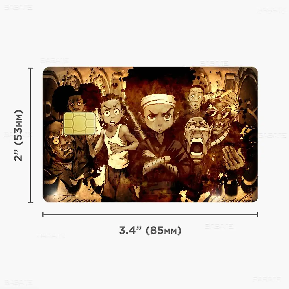 T-The Boondocks Fashion Matte Gold Silver Black Matte Film Skin Sticker Tape for Bank Credit Debit Card