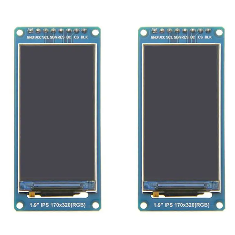 ABRI-2Pcs 1.9Inch IPS Full Angle TFT Display Screen LCD Screen Color Display Module SPI Serial Port High-Definition 170X320