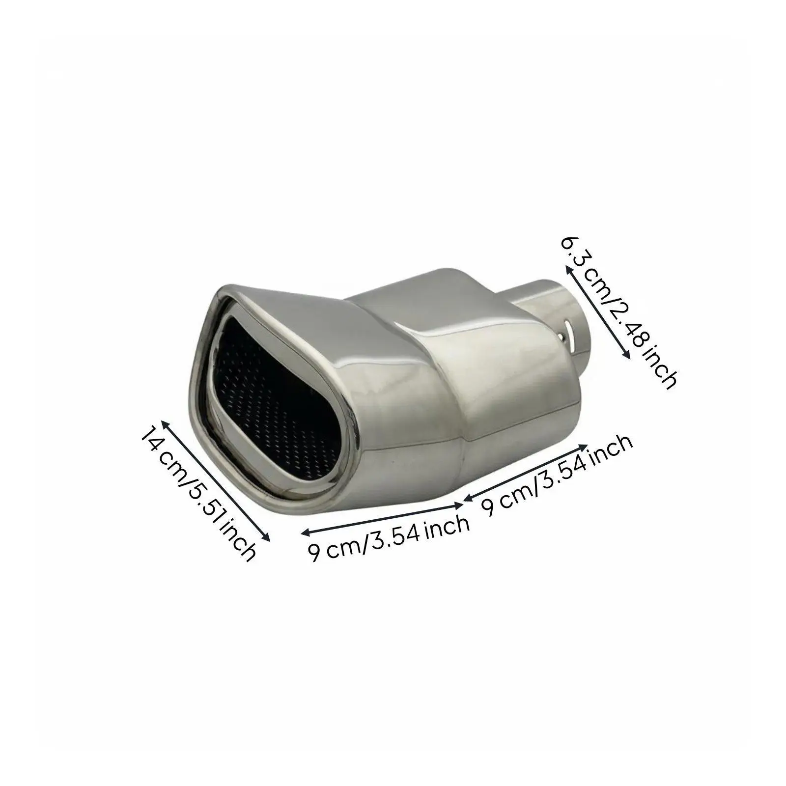 Universal Stainless Steel Car Muffler Exhaust Tip Sound Modifier Rear Trim for Most