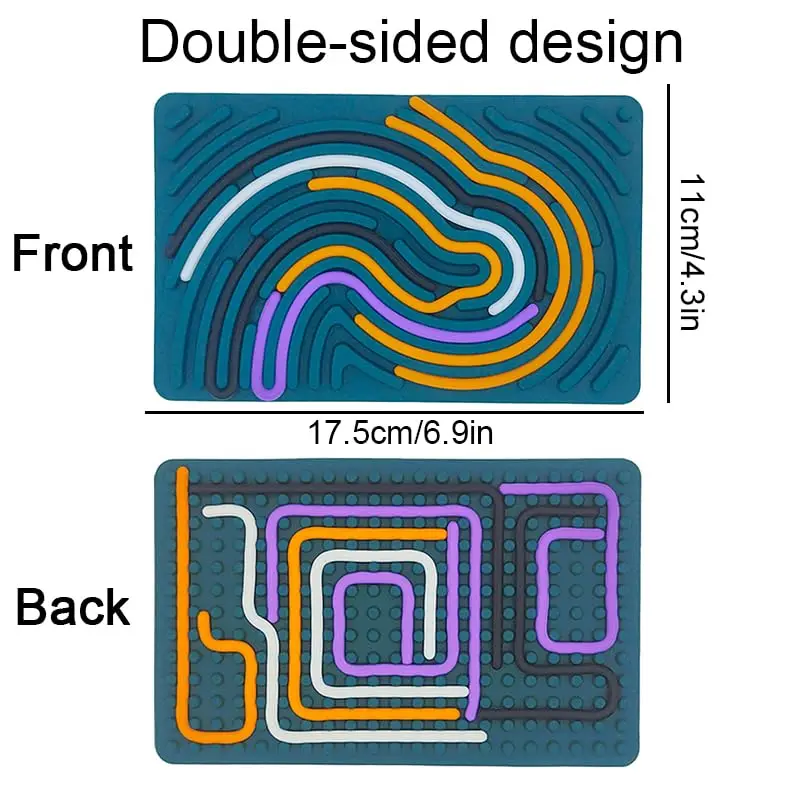 Tablero de actividad sensorial, tablero ocupado de doble cara, juguete Fidget de silicona para niños y adultos, viajes, estrés, ansiedad, TDAH,