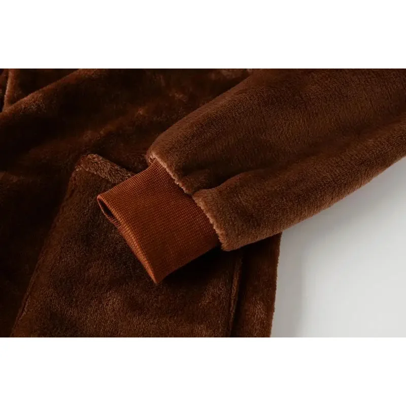 Extra Large 180-200cm Unisex Animal Brown Fleece Onesie Bear Boy Girl Christmas Cosplay Winter Pajama Raccoon Kigurumi Adult