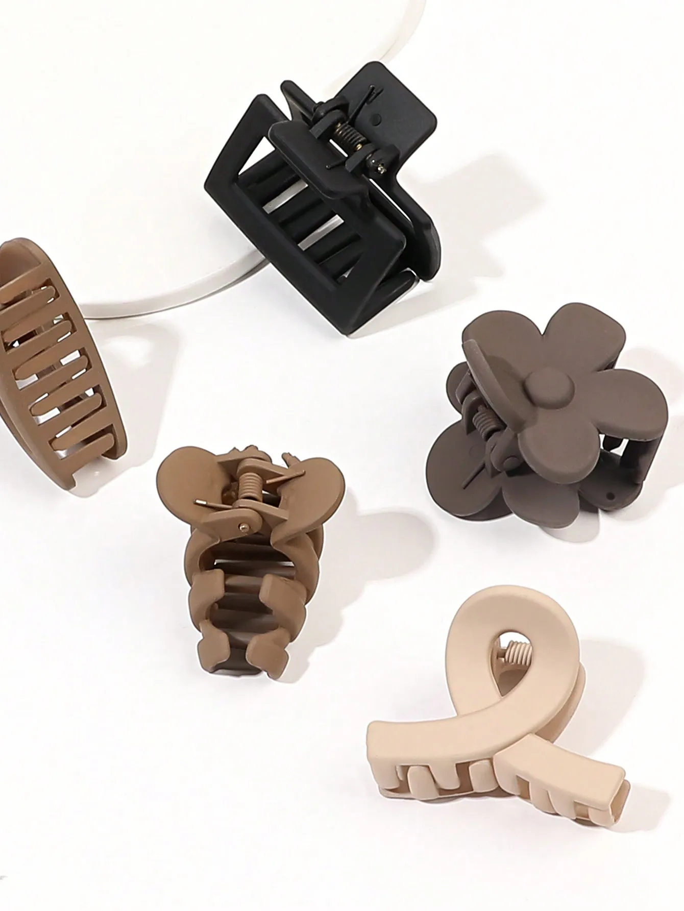 10 Stück mehrfarbige kleine Haarklammern, niedliche Blumen, rutschfeste Kieferklammern, 5 Stile, Bananenklammern, Haarschmuck für Frauen und Mädchen – Detail 3