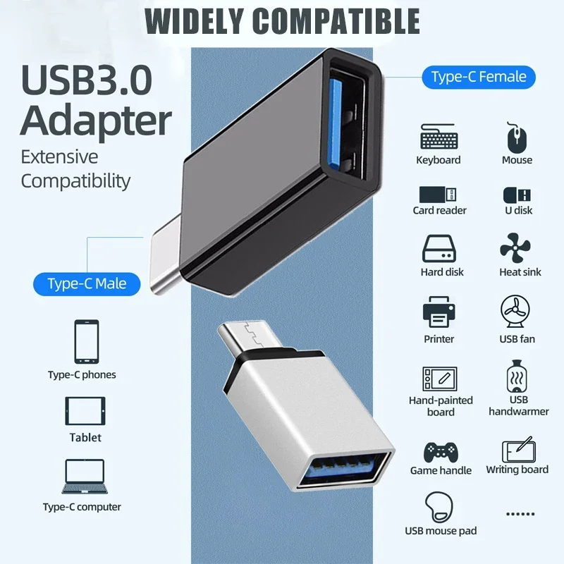 【Snelle levering】USB naar Type C-adapter USB 3.0 OTG-connectoradapter Opladeradapter voor snelle gegevensoverdracht en opladen