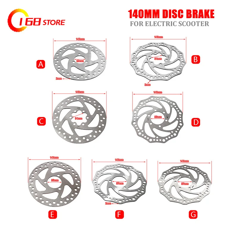 140MM Stainless Steel Brake DiscsMountain Bike Oil Brake DiscsElectric Scooter DiscsStainless Steel Brake Discs
