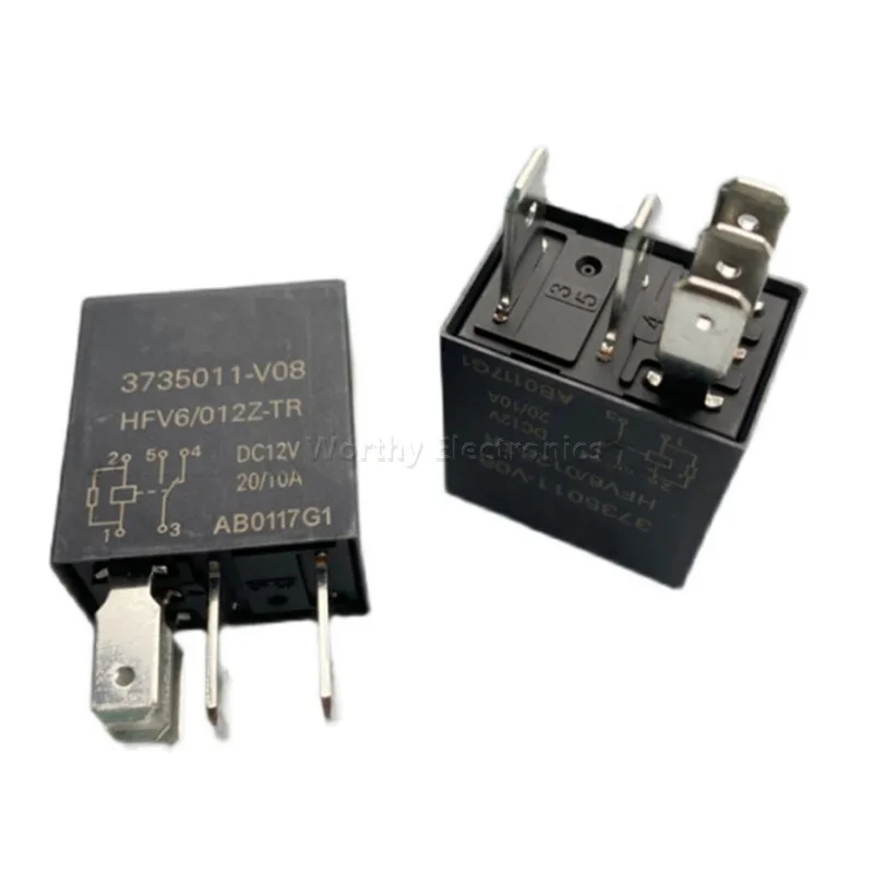 

Free shipping 10pcs/lot HFV6 12V 30A H6 Relay 4/5/PIN