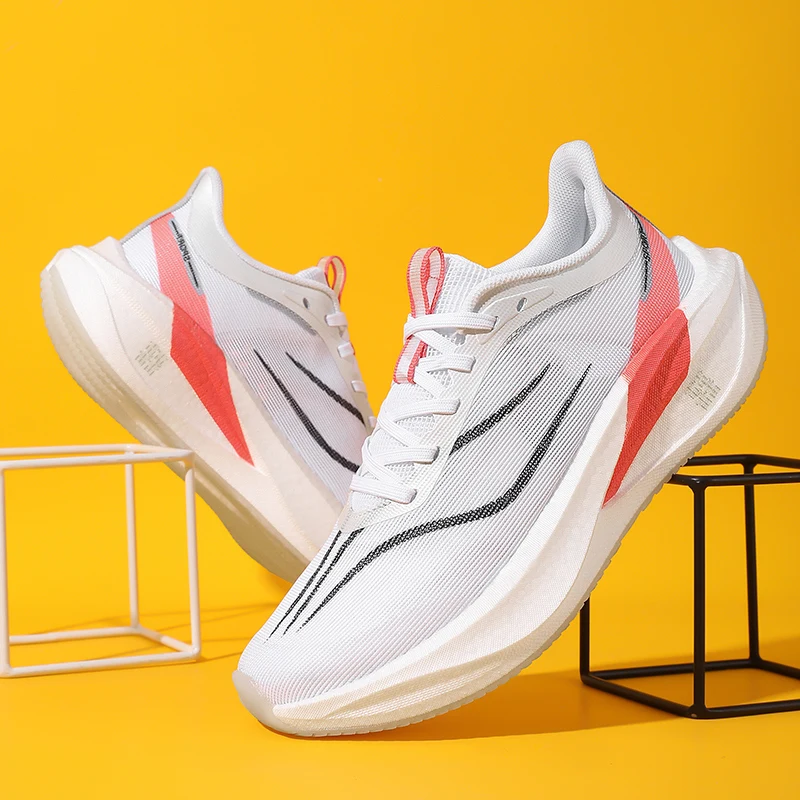 

Men's sports shoes, lightweight carbon plate racing running shoes, winter shock absorption, anti slip, wear-resistant, breathabl