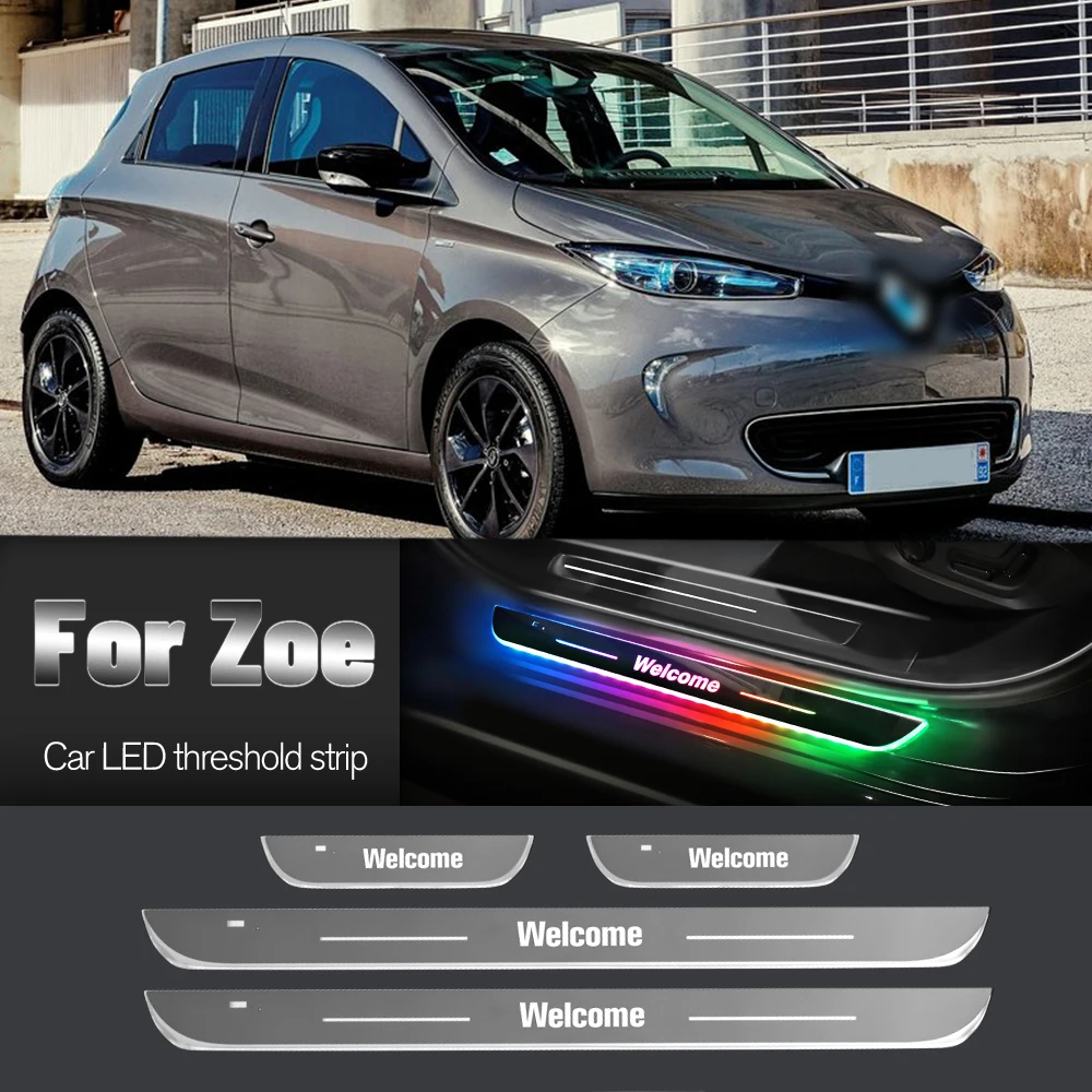 

Car Door Sill Light For Renault Zoe 2012-2017 2013 2014 2015 2016 Customized Logo LED Welcome Threshold Pedal Lamp Accessories