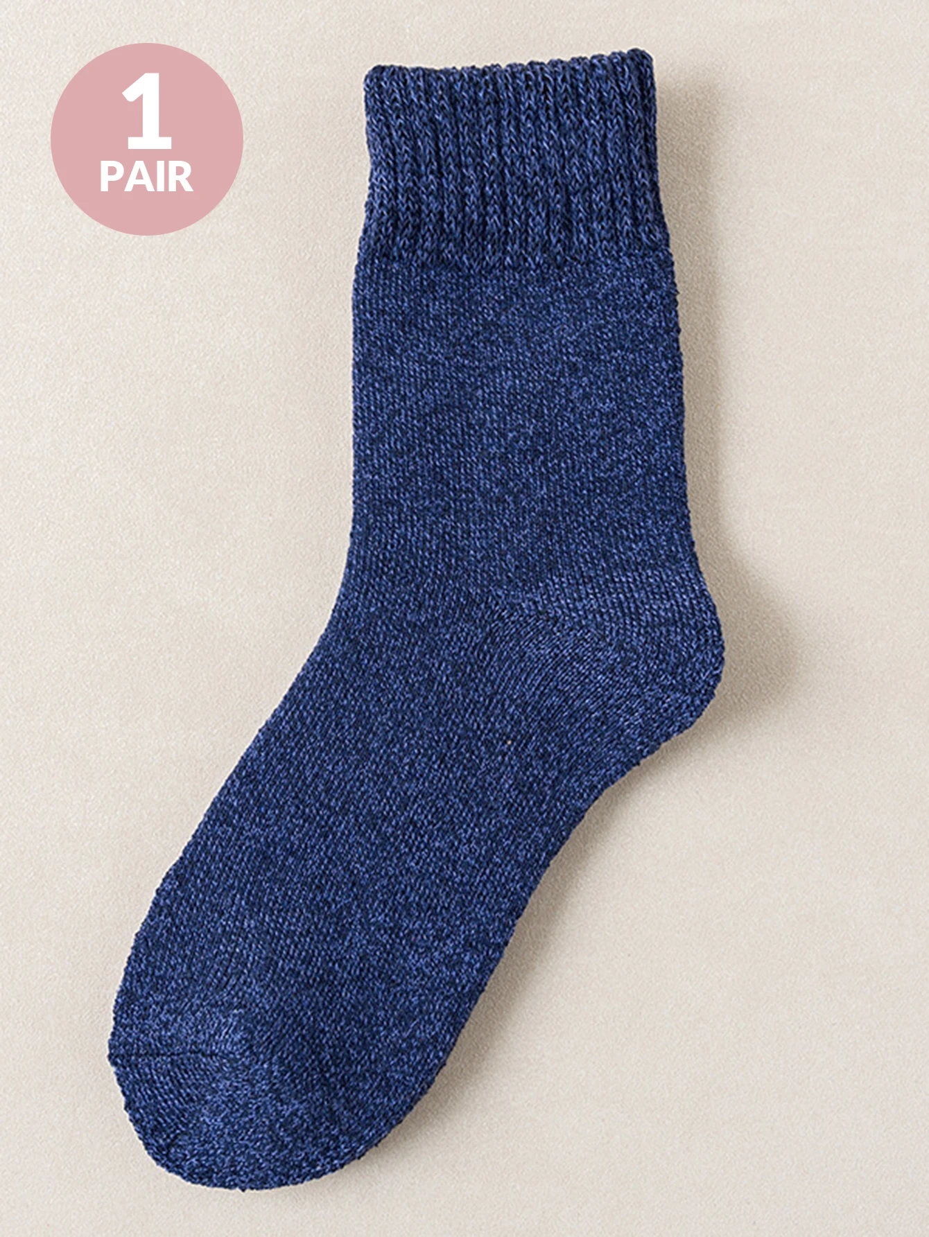 1/5 쌍 솔리드 컬러 패턴 여성 남성 스포츠 양말 두꺼운 모직 양말 커플 양말 Mid-Calf 양말 겨울 가을 남성 양말