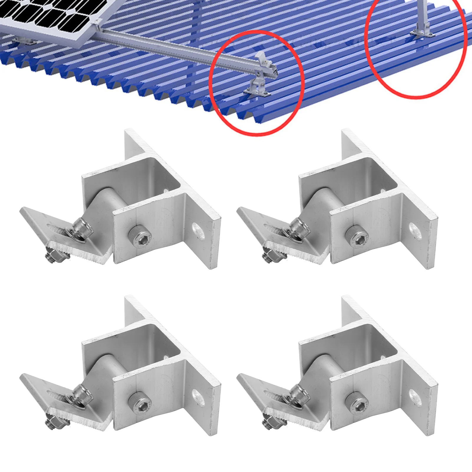 

Кронштейн для солнечной фотоэлектрической системы, передняя ножка, монтажный кронштейн для солнечной панели, высокая несущая способность, простая установка, 4 комплекта, нержавеющая для крыши