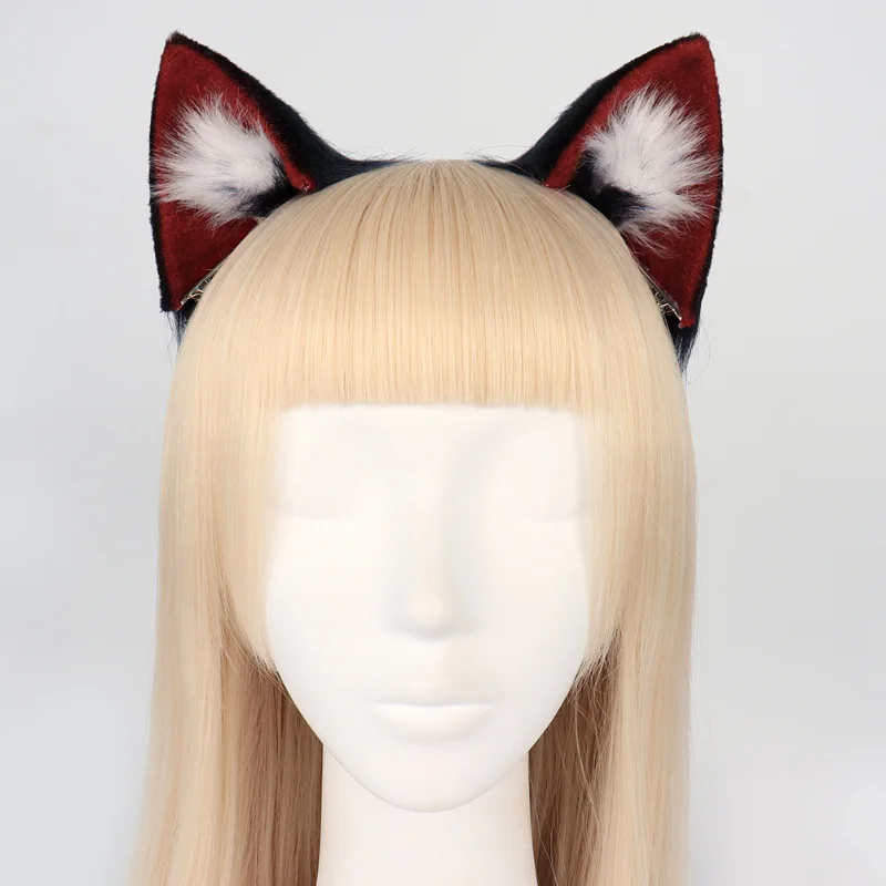 Arknights Texas Cosplay Costume Suit Wolf Ear Tail Set Kawaii Dog Ears Headband Cosplay Accessories JK Girl Halloween Hairpin