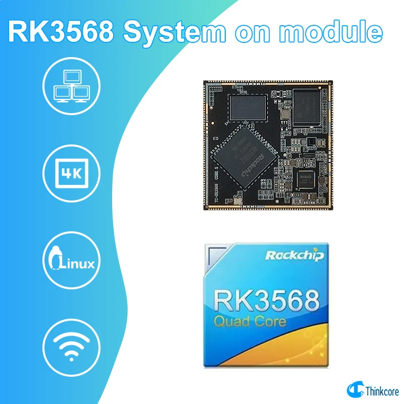 Rockchip RK3568 SOM Module RK3568 System on Module 64-bit Processor Debian Linux Buildroot Board HMI Android For Development