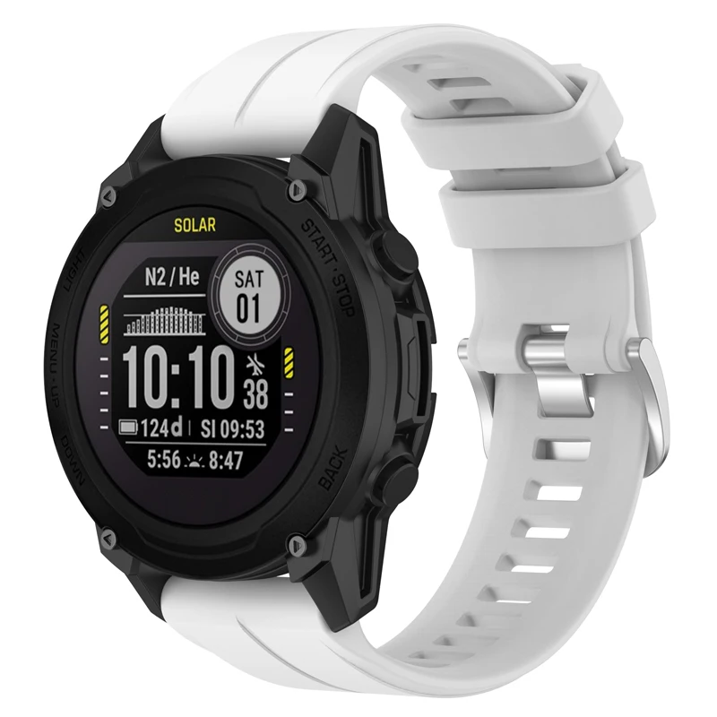 22mm sportowy pasek silikonowy do Garmin Descent G1 słoneczny pasek letel zegarek wymiana paska na nadgarstek do bransoletki Garmin Fenix7
