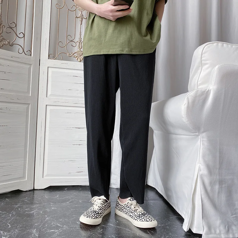 

TRSYPHXM 2025 new Men's Autumn Trendy Brand Casual Korean Edition Trendy Straight and Versatile Thin Wide Leg Pants