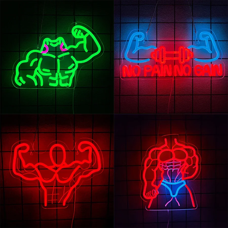 

3D Carved Muscular Man Icon, Used For Bar, Bedroom, Club, Gym Business Decor, Sports Enthusiasts Gifts,Fitness Led Neon Sign.