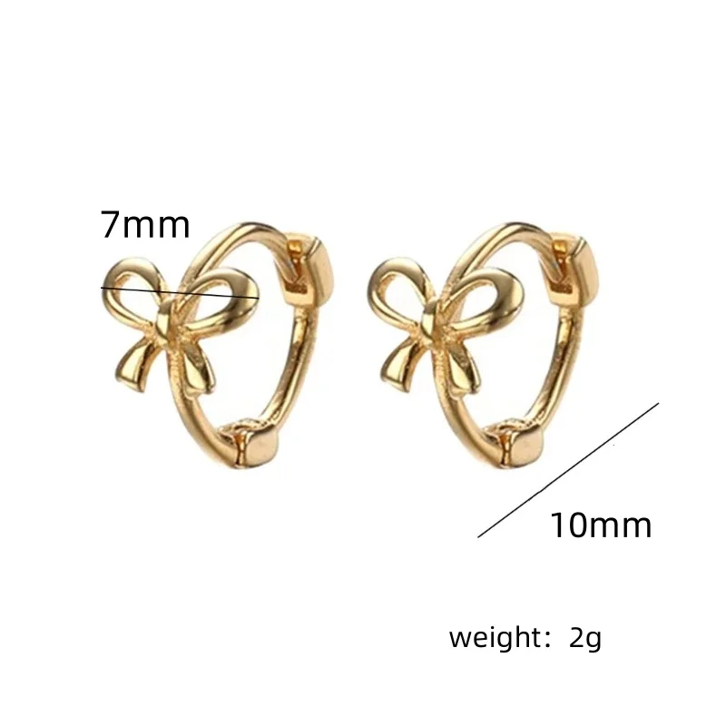 Fashion Vintage Bow-knot Hoop Earrings For Women Silver Color Metal Hypoallergenic Chic Aesthetic Korean Jewelry Party Gifts