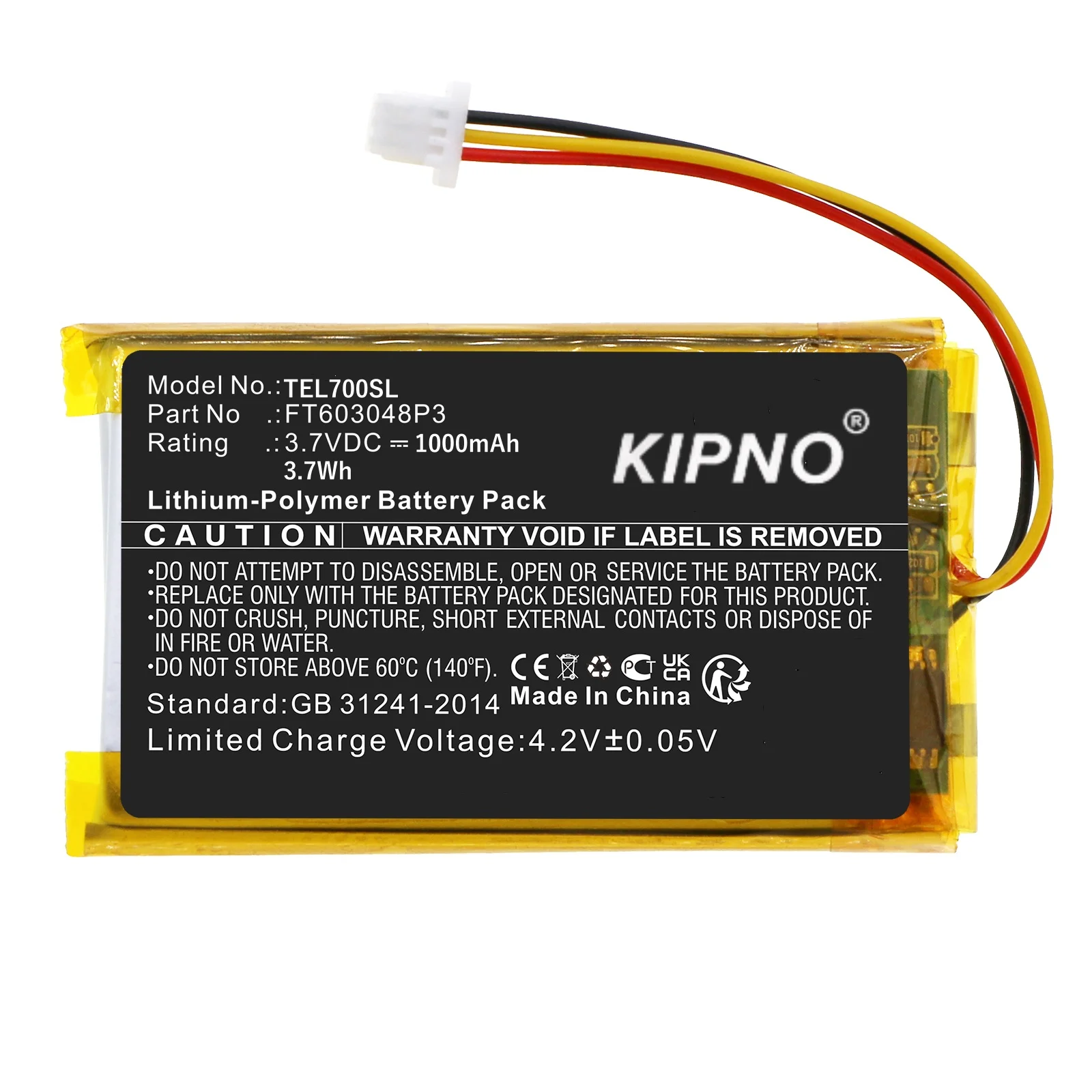 

KIPNO 1000mAh FT603048P Li-Polymer Battery For Turtle Beach Stealth 600 520 450 700 350VR Beach Ear Force Stealth520