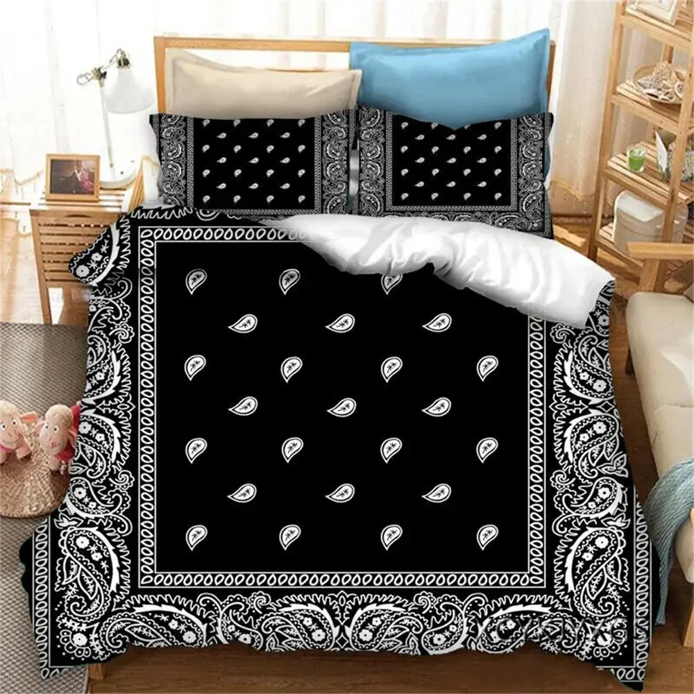 Phechion Bandana 3D Print Bedding Set Duvet Covers Pillowcases One Piece Comforter Bedding Sets Bedclothes Bed Linen K181