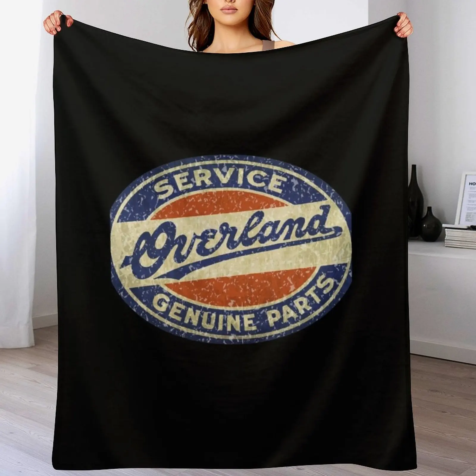 Willys Overland Service sign Throw Blanket