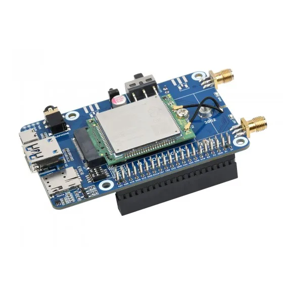 

SIM7600G-H M.2 4G HAT for Raspberry Pi LTE CAT4 High Speed 4G/3G/2G GNSS Global Band