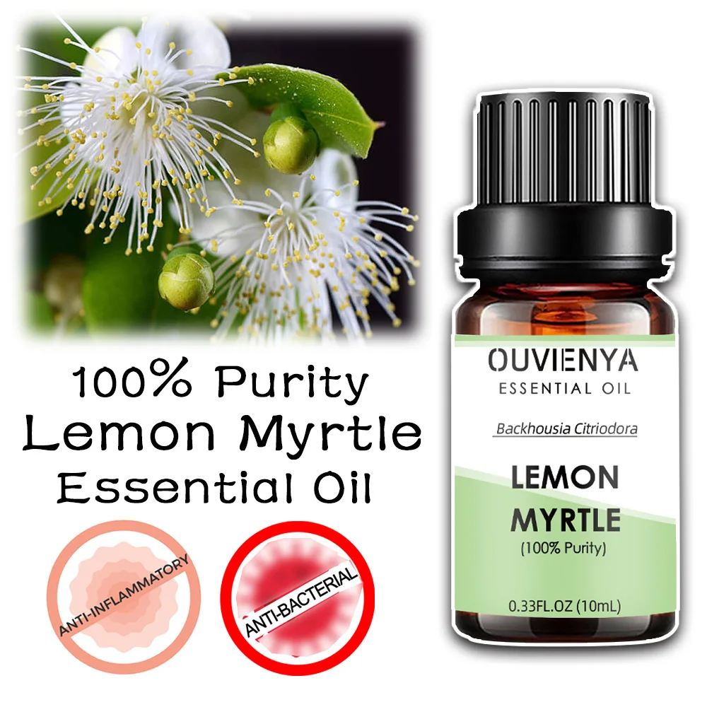 

100% Organic Pure 10ML Lemon Myrtle (Backhousia) essential oil DIY Aromatherapy or dilution with cosmetics anti inflammatory