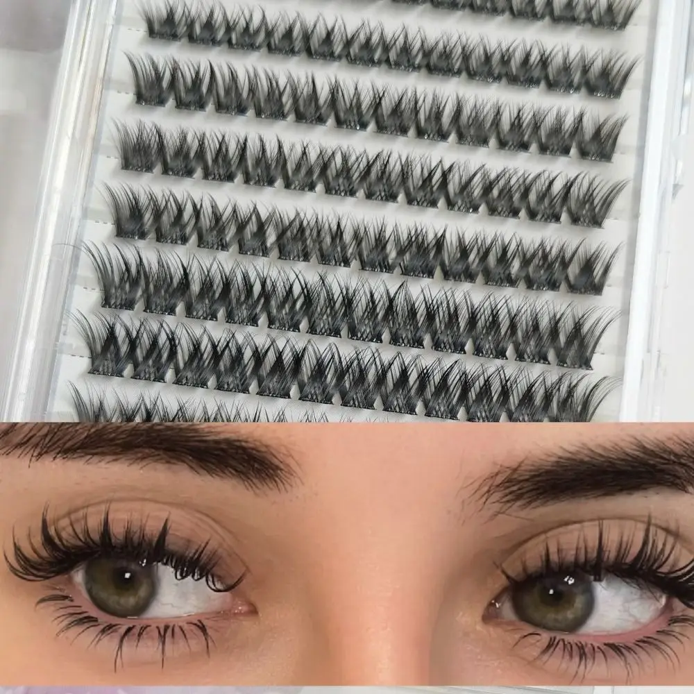 New 3D Mink Self-Adhesive False Eyelashes Manga Handmade Eyelash Cluster Thick Fake Lashes Eyelash Extension