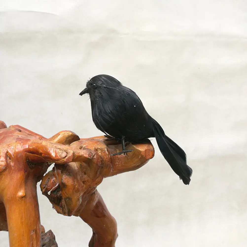Scary Realistic Black Crows Halloween Decorations Life-Like Spooky Props Ideal Haunted Addition Fall Winter Displays