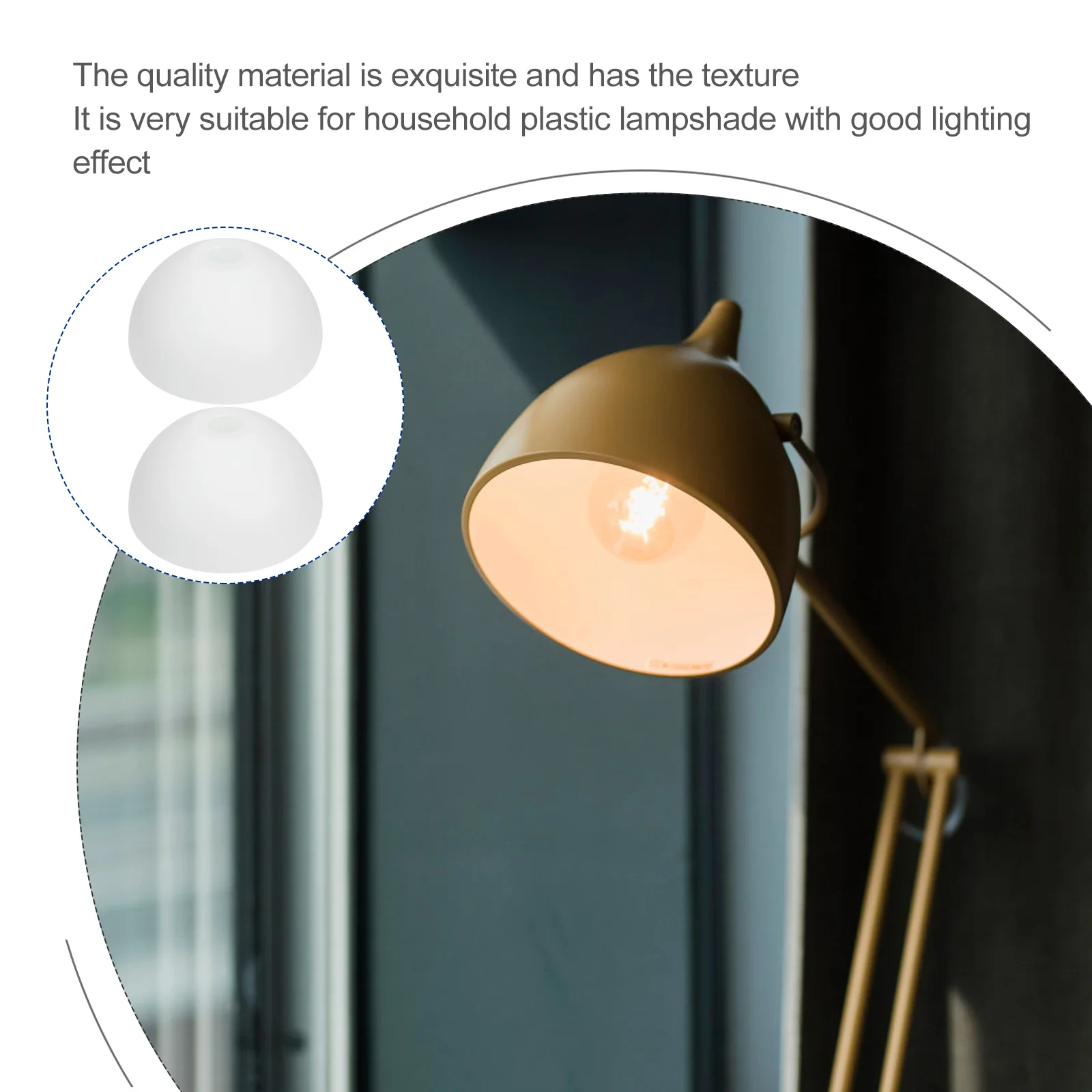 

2Pcs Mushroom Lampshade Chic Desktop Lamp Shade Cover for Bedside Table LED Light Easy Install Home Hotel Study Decoration