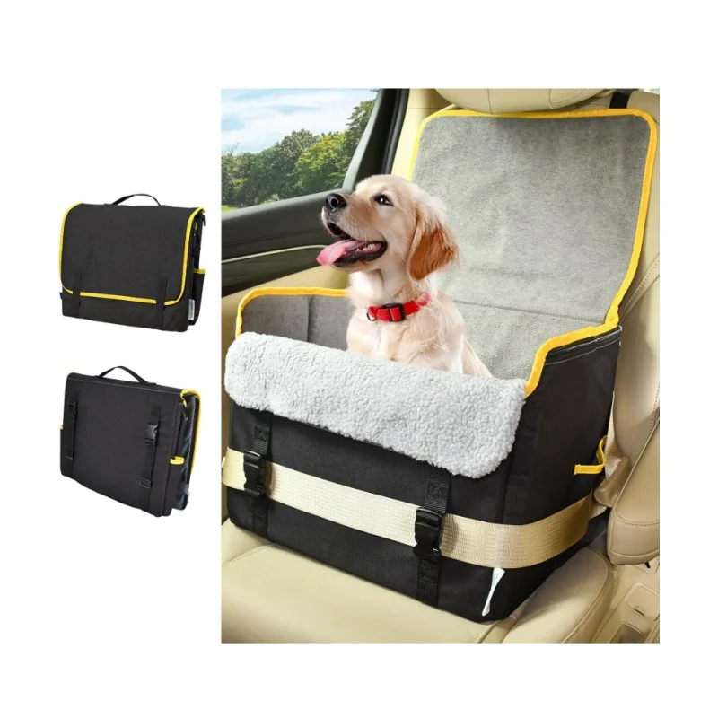 

Car Pet Nest Elevated Pet Safety Seat Car Dog Kennel Front Row Rear Dog Travel Seat