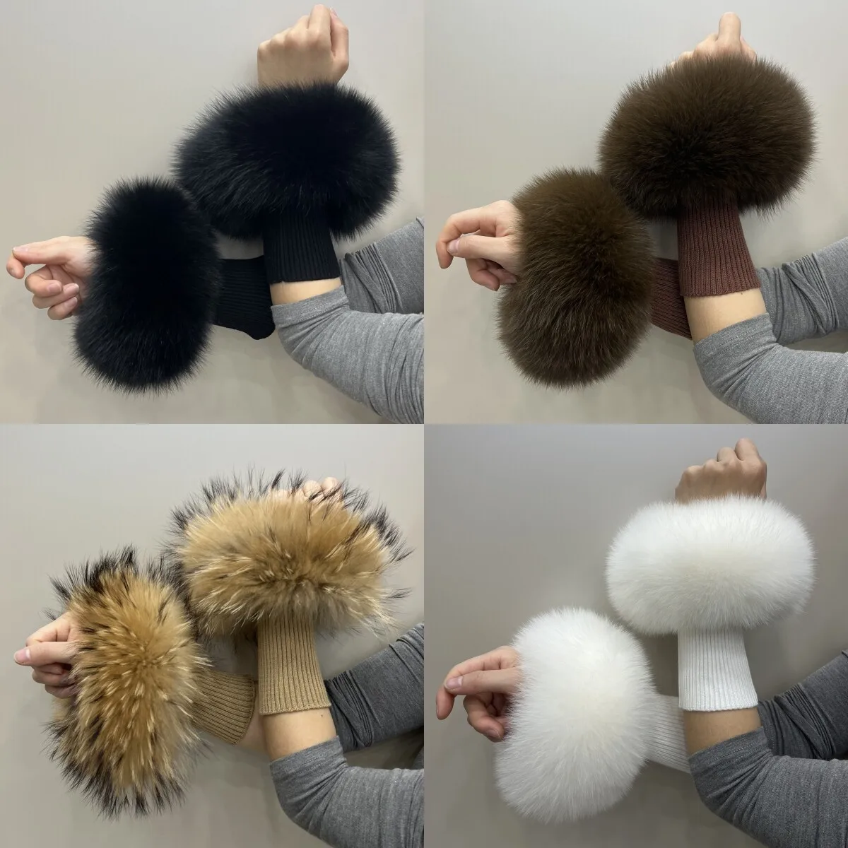 hot-sale-wrist-warmer-fox-fur-cuff-arm-warmer-women's-bracelet-real-fur-wristband-glove-high-quality-fox-fur-cuffs