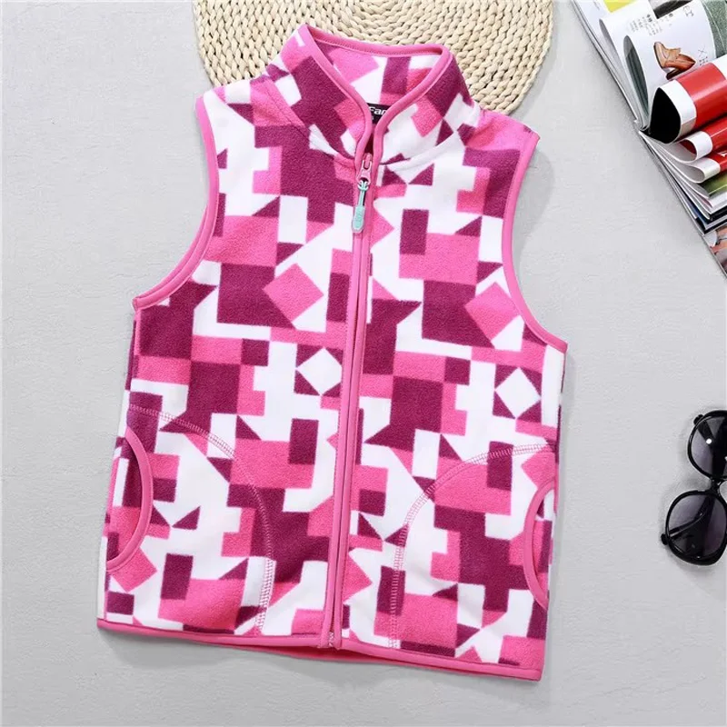 موضة عادية نمط الأطفال سترة ربيع الخريف الشتاء الدافئة الصوف الطفل سترة نمط هندسي فتاة صبي سترة مع سستة