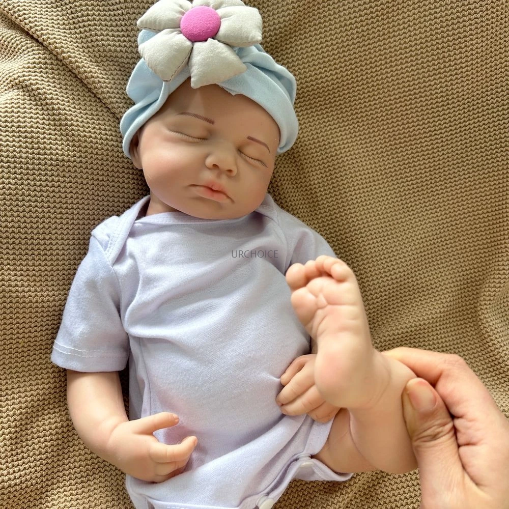 20 inch ambachtelijk gemaakt siliconen herboren babymeisje/jongen Loulou flexibel wasbaar levensechte details voor poppenliefhebbers geschenken kinderen speelgoed