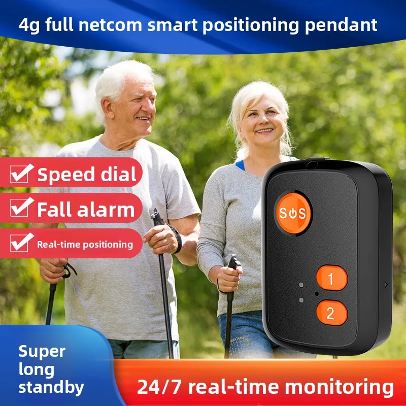 4G GPS Tracker Pendant for Elderly & Kids – Mini Anti-Lost Location Device with SOS Emergency Button, Real-Time Tracking