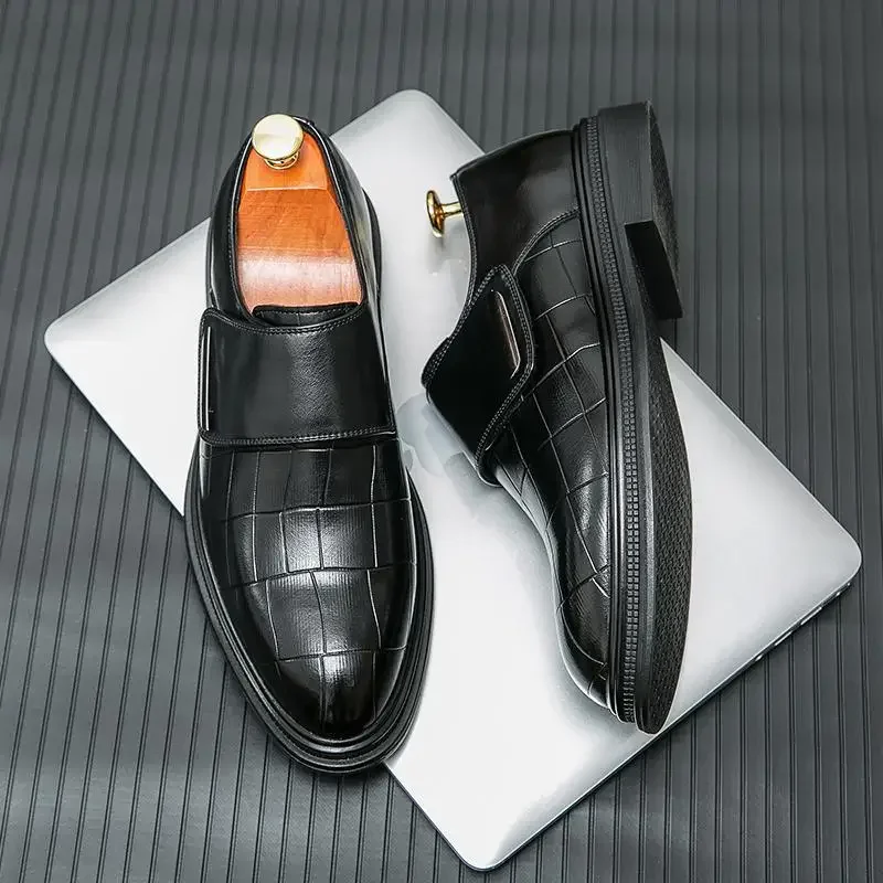 

Elegant Men's Shoes Summer Italy Men's Shoes Luxury Genuine Leather Dress Shoes Designer Pointed Black Derby Wedding