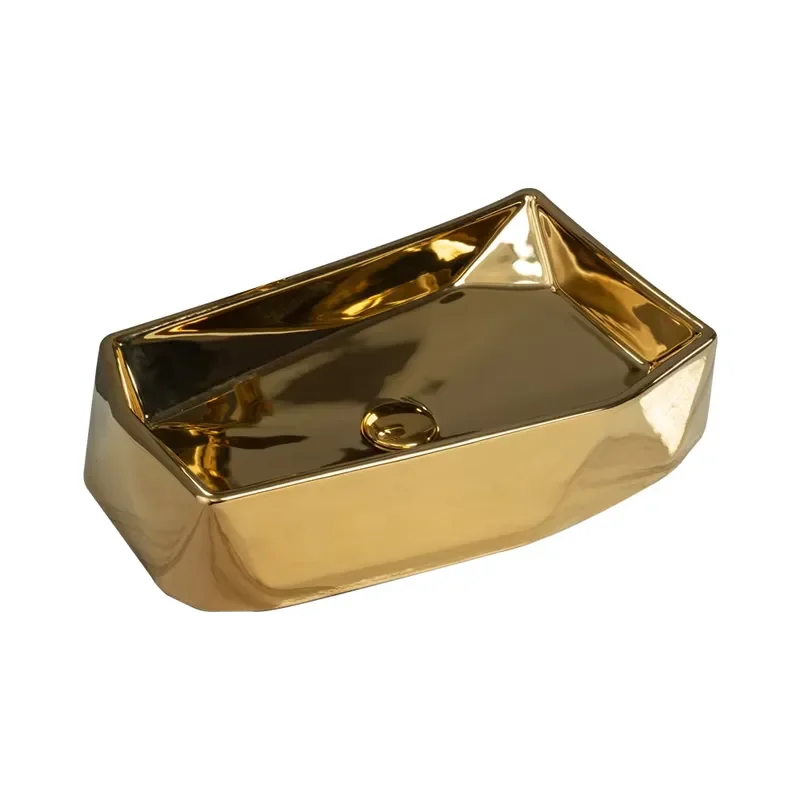 Modern Oval Ceramic Bathroom Sink Handmade Art Design Wash Basin for Salon with Drain Rectangular Vessel Lavatory Home Decor
