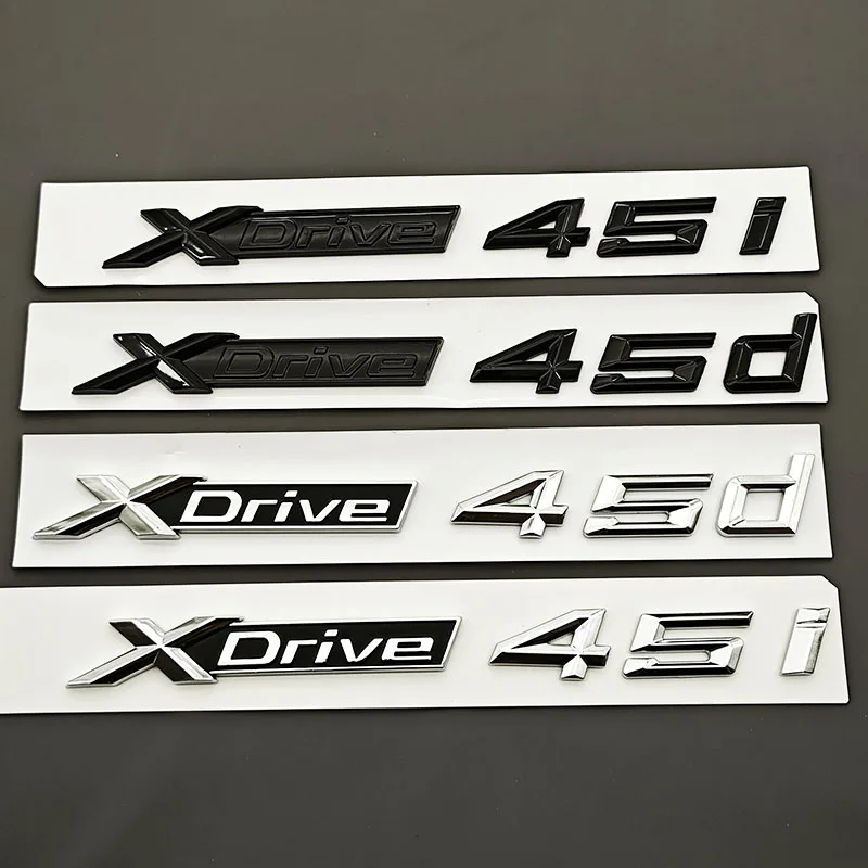 

3D ABS Car Letters Logo XDrive 45i 45d Rear Trunk Badge Side Fender Emblem Decals For BMW X5 X6 X7 Q5 Q7 A7 A8 Accessories