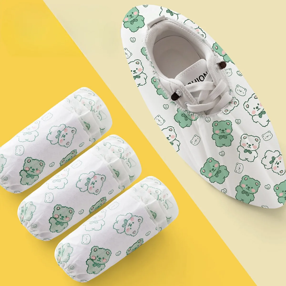 

50 Pairs of Non-slip Universal Disposable Shoe Covers, Woven Material, Reusable, Suitable for All Sizes, Suitable