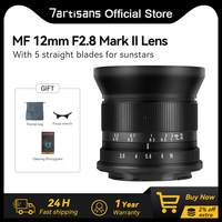 7artisans 12mm F2.8 Mark II MF APS-C Ultra Wide Angle Prime Lens For Sony E ZVE10 Fuji XF Canon EOS-M Canon RF Nikon Z Micro 4/3