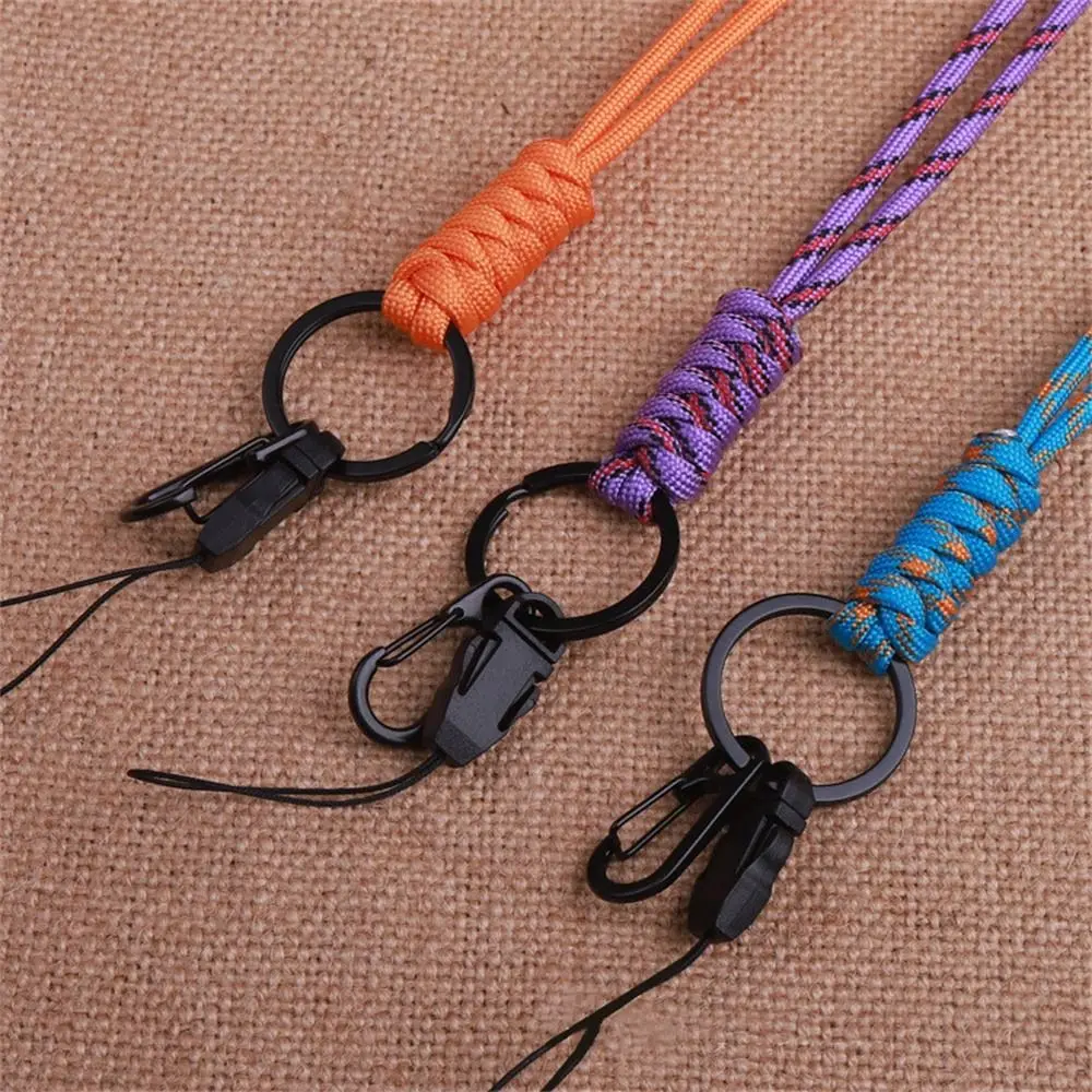 Outdoor Keychain Paracord Keychain Neck Strap Phone Straps Umbrella Rope Keyring ID Card Hanging Rope Cellphone Lanyard Keyring