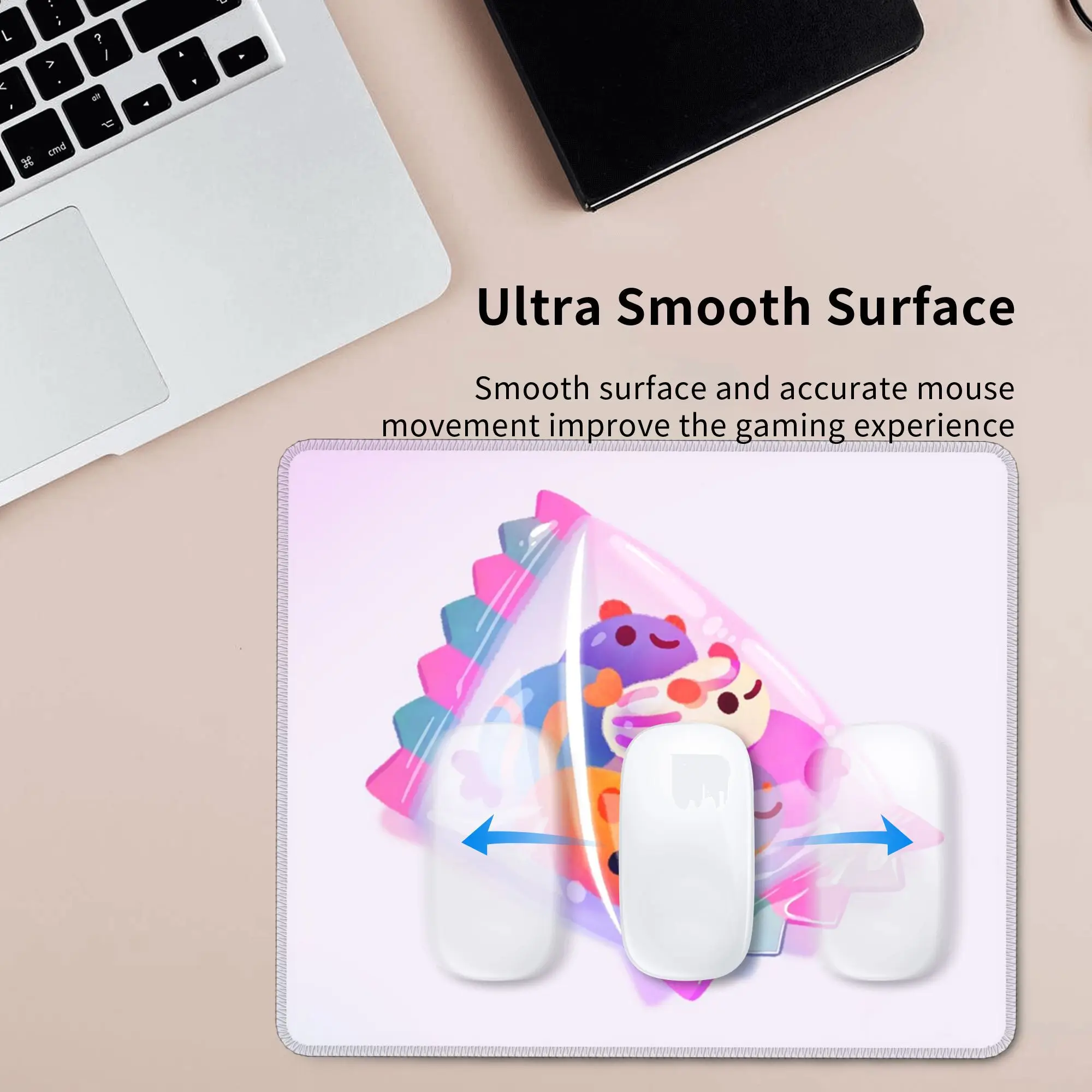 جيلي بين سبيكة البحر - لوحة ماوس داكنة للكمبيوتر ولوحة المفاتيح وماوس حصيرة ألعاب الكمبيوتر المحمول والكمبيوتر المكتبي وملحقات المكتب وسجادات الطاولة