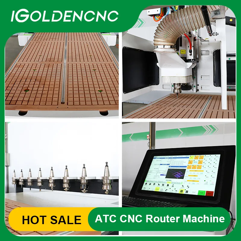 1530 ATC 4 Axis CNC Wood Router Automatic Tool Change Engraving Cutting Drilling Machine For MDF Plywood Wood Board Processing