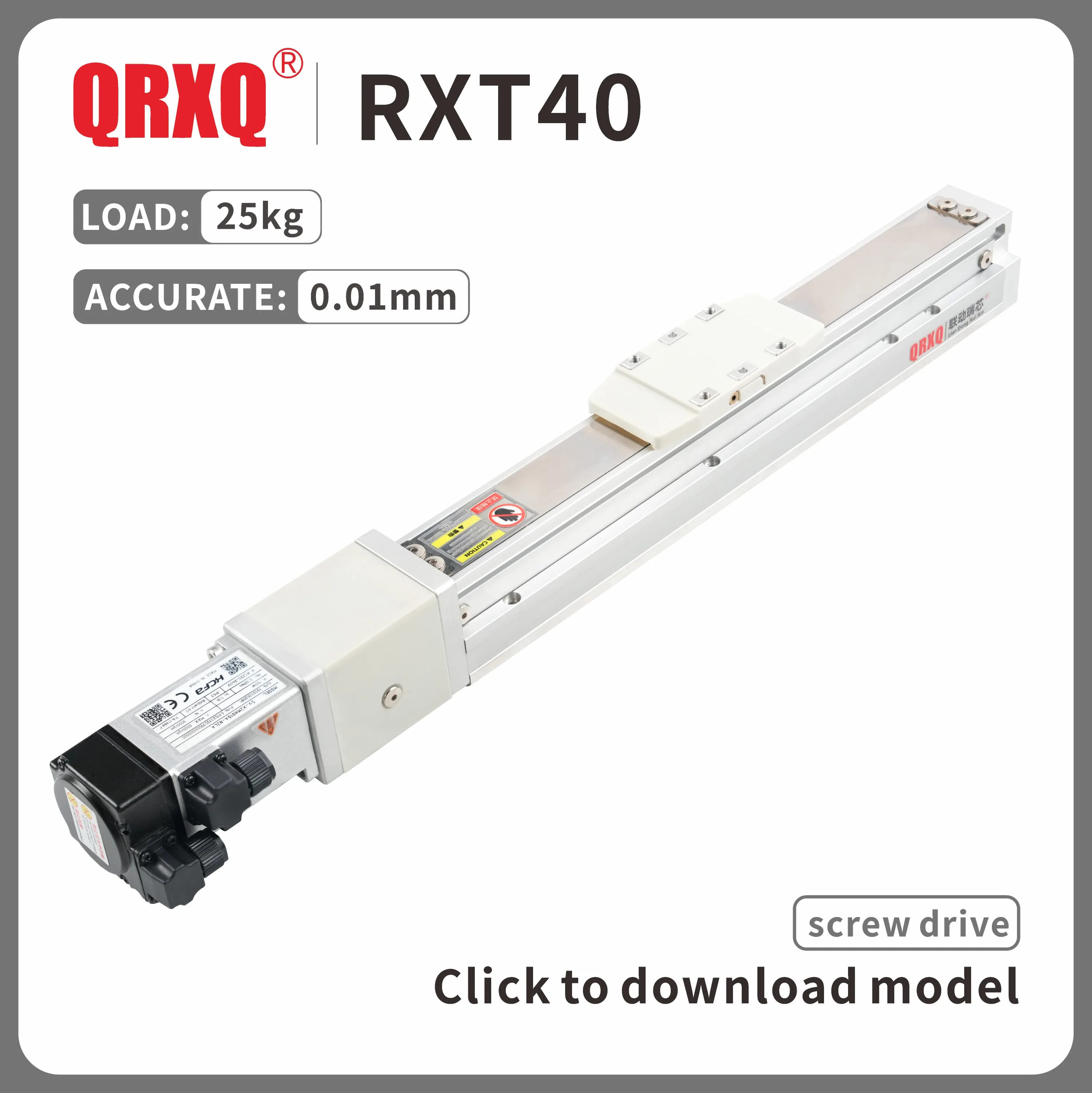 parafuso esferico guia linear servo posicionamento de alta precisao maquinas industriais estagio linear modulo linear totalmente fechado rxt40 01