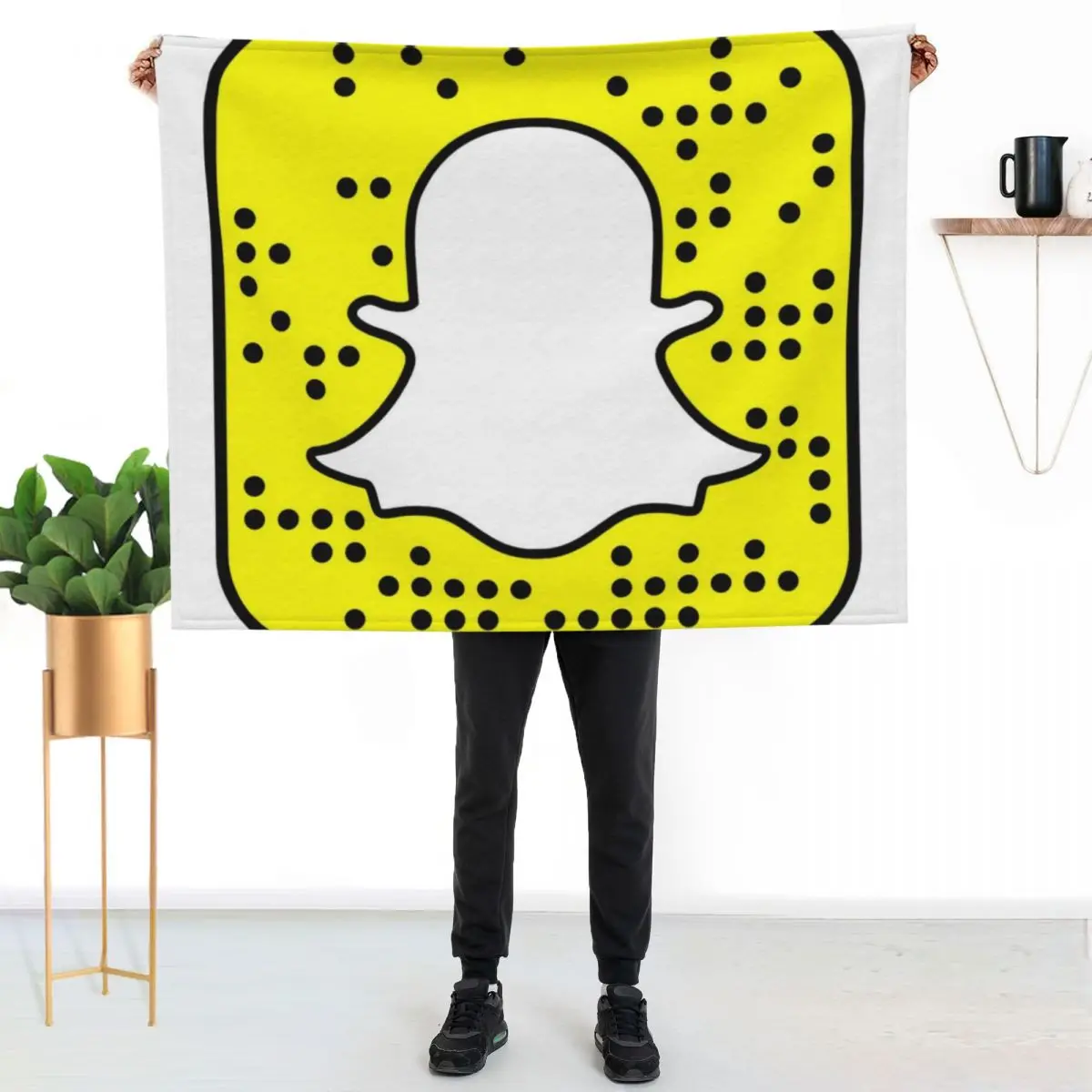 

Snapchat Throw Blanket Soft Breathable Blanket for Night Sleeping