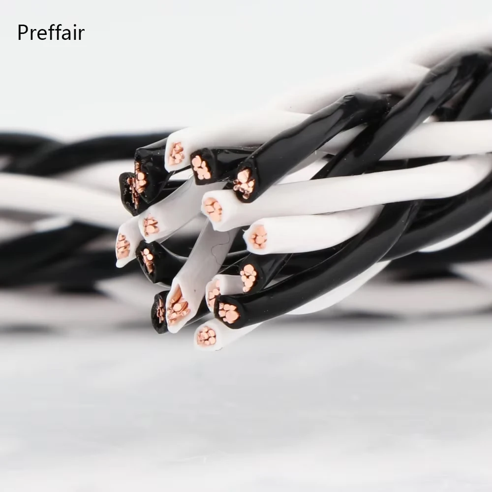 

Preffair OCC Copper Speaker Cable 8VS/8TC 16Stand HiFi Audio Loudspeaker Wire Speaker Amplifier CD DVD Player Turntable