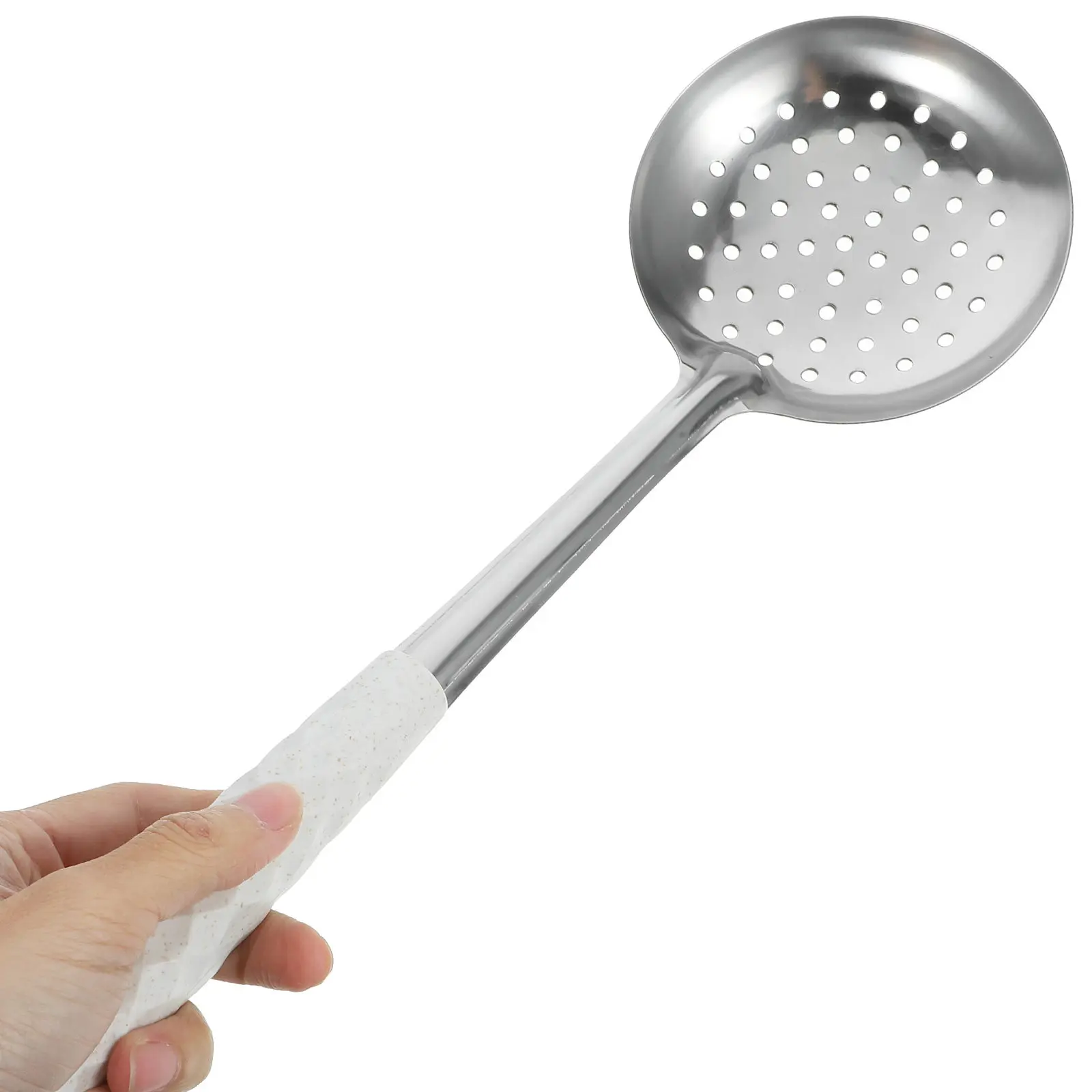 Kitchen Utensils Gadgets Black Strainer Clearance Silver Cooking Spoon Steel Cookware