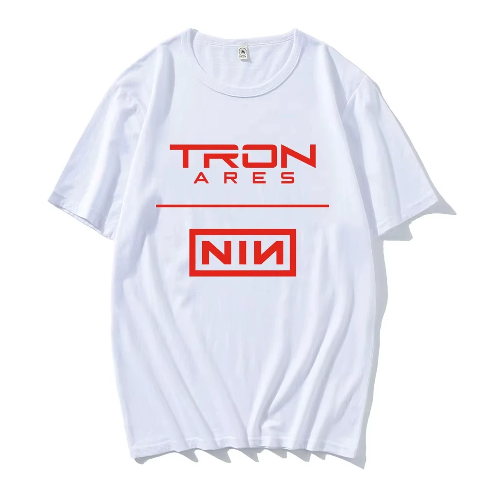 تسعة بوصة الأظافر تي شيرت روك باند ألبوم جديد الطباعة الرجال النساء تي شيرت القطن فضفاض عادية موضة تي شيرت الجرافيك طباعة تيز