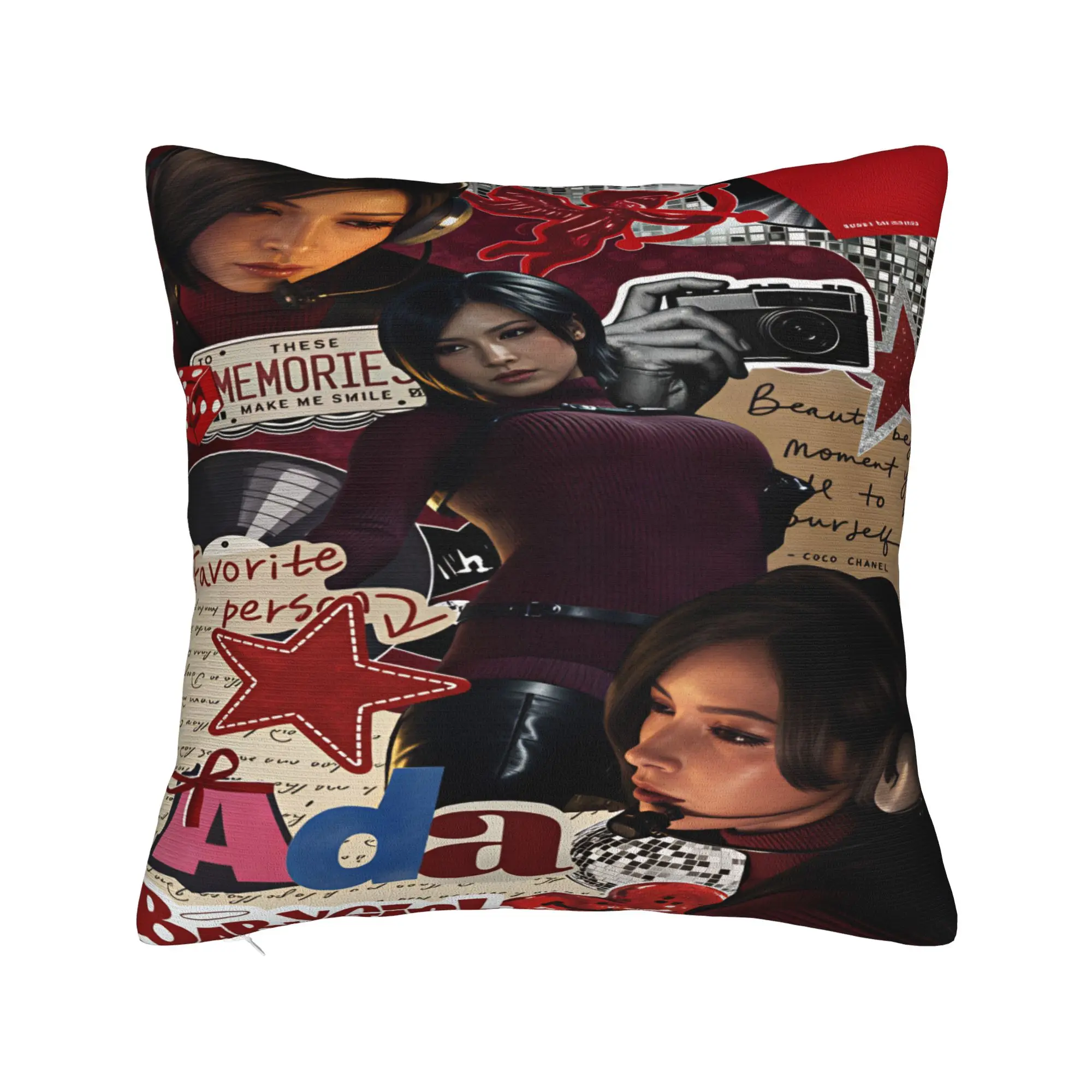 Ada Wong Resident Evil Pillow Cover  Kawaii Pillow Case For Couch Sofa Bedroom Soft Pillowcases Birthday Gift